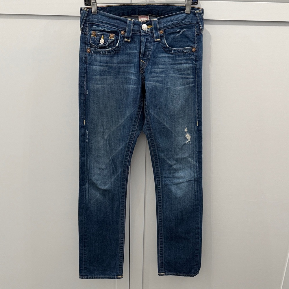 True Religion Jordan Relaxed Straight Jeans | Button Fly | Made in USA | EUC